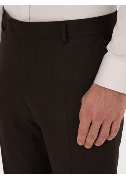 Erkek Kahverengi Slim Fit Klasik Pantolon 50318985-VR029 fiyatları