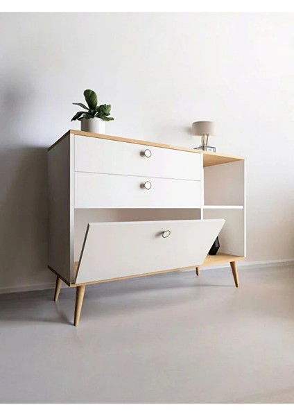 Italy 120CM Şifonyer /çekmeceli Raflı Şifonyer / Çok Amaçlı Dolap/ Konsol fiyatları