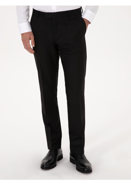 Erkek Siyah Slim Fit Klasik Pantolon 50318985-VR046 indirimleri