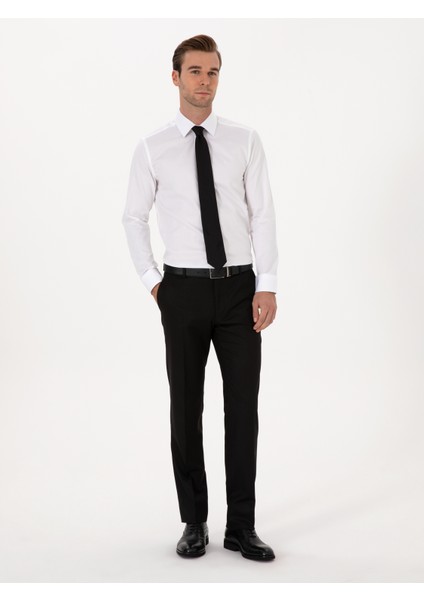 Erkek Siyah Slim Fit Klasik Pantolon 50318985-VR046