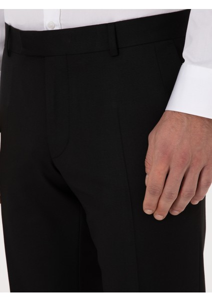 Erkek Siyah Slim Fit Klasik Pantolon 50318985-VR046 fiyatları