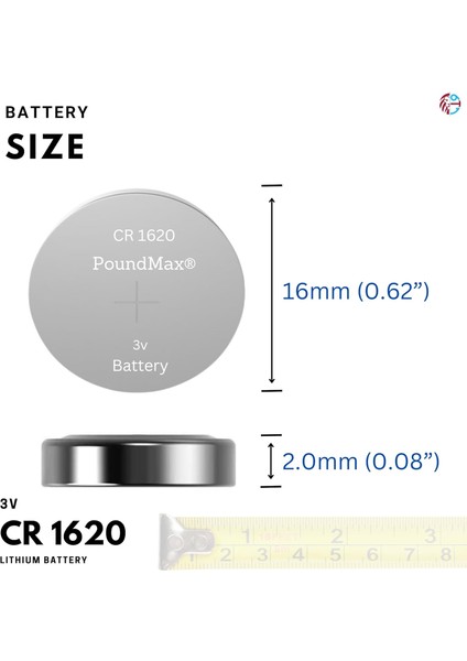 Lityum Düğmeli Piller 1620 CR1620 DL1620, 3 V, 5'li Paket fiyatları