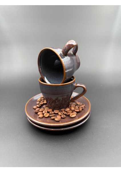 Irear Mystic 2'li Espresso Fincanı, Reaktif Sırlı