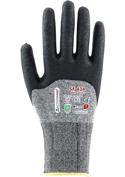 Köpük Nitril Kaplı Sandy Finish Polyester Eldiven Sf 434 Gr/sy No:7