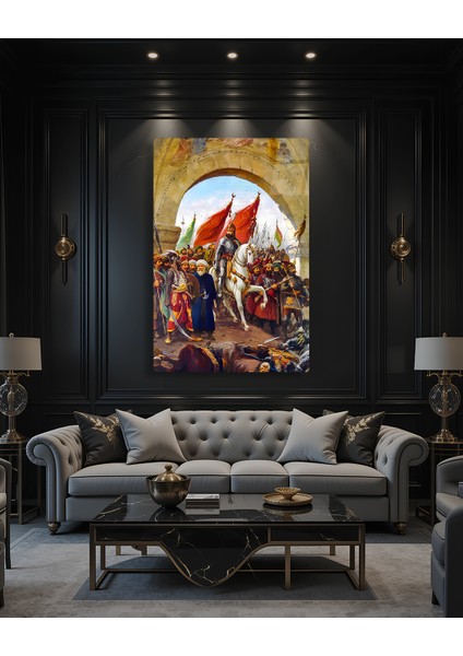 Fatih Sultan Mehmet – Istanbul’un Fethi Cam Tablo fiyatları