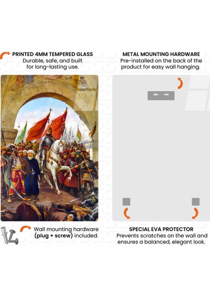 Fatih Sultan Mehmet – Istanbul’un Fethi Cam Tablo