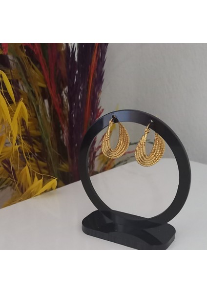 Burgu Detay Çelik Küpe