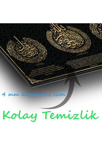 Ayetel Kürsi Felak Nas Cam Tablo,dini Islami Modern Ev Ofis Salon Duvar Dekoru,hediyelik Tablo Dekor indirimleri