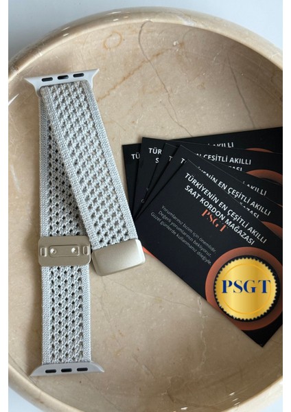 Apple Watch Uyumlu S10-46MM 42 44 45 49 mm Naylon Dokuma Manyetik Erkek Kadın Örme
