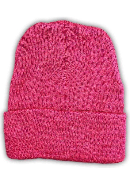 Litaetrend Unisex Basic Düz Katlamalı Bere Fuşya