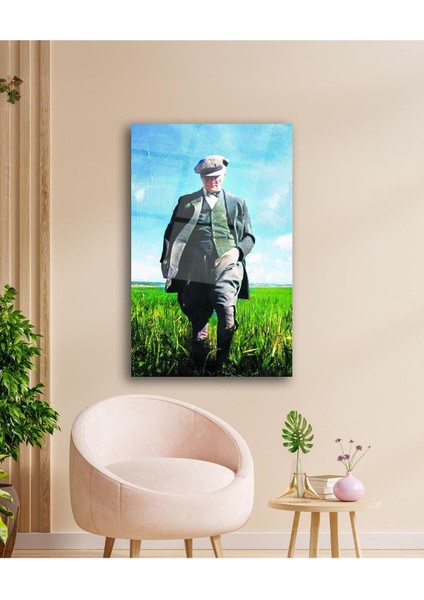 Atatürk Portre Cam Tablo Modern Ev Ofis Salon Hediyelik Büyük Tablo Duvar Dekoru fiyatları