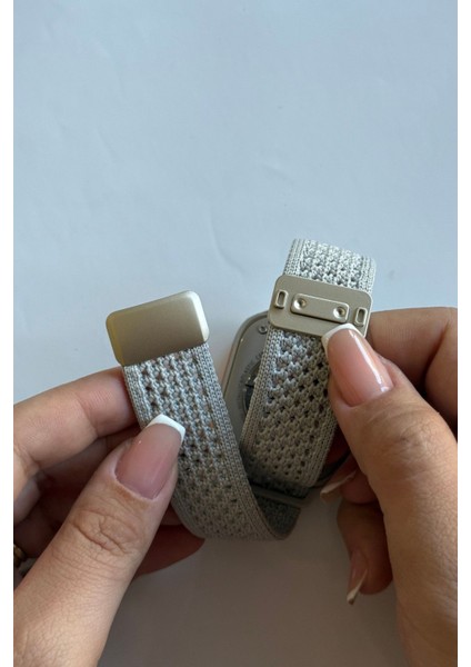 Apple Watch Uyumlu S10-46MM 42 44 45 49 mm Naylon Dokuma Manyetik Erkek Kadın Örme indirimleri