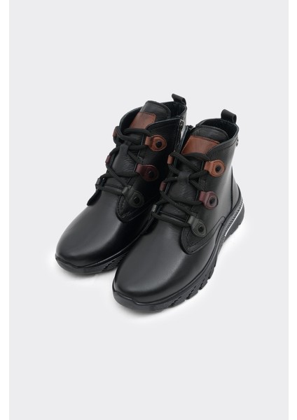 Hakiki Deri Fermuarlı Bağcıklı Kadın Bot modelleri