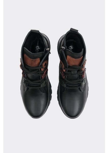 Hakiki Deri Fermuarlı Bağcıklı Kadın Bot fırsatları