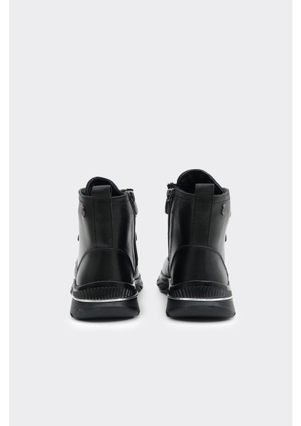 Hakiki Deri Fermuarlı Bağcıklı Kadın Bot indirimleri