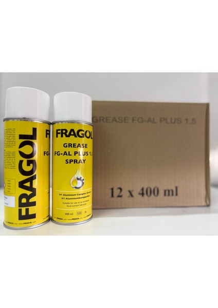 Fragol Grease Fg-Al Plus 1,5 Sentetik Gıda Onaylı Zincir Yağı Spreyi-400 ml- Şeffaf