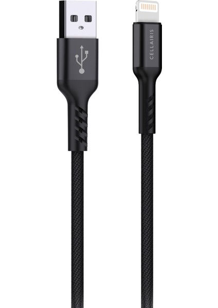 Premium Naylon Lightning Kablo 2m - Siyah