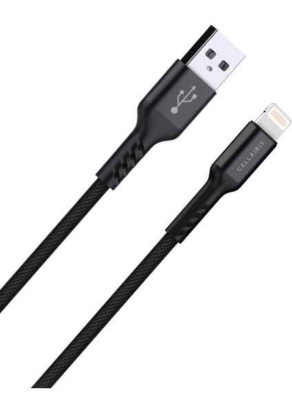 Premium Naylon Lightning Kablo 2m - Siyah modelleri