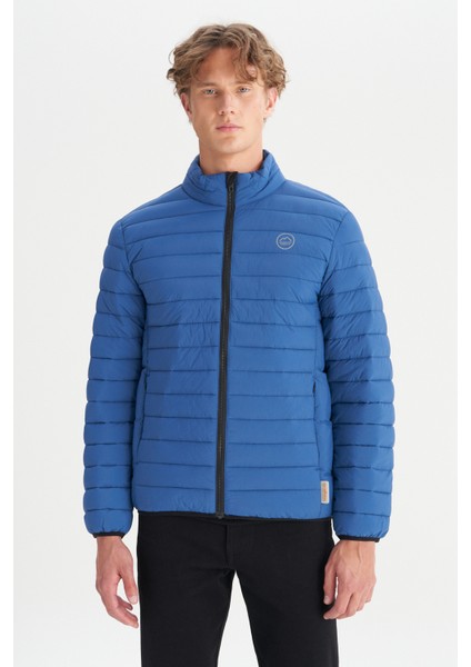 Regular Fit Normal Kesim Dik Yaka Cepli Şişme Mont