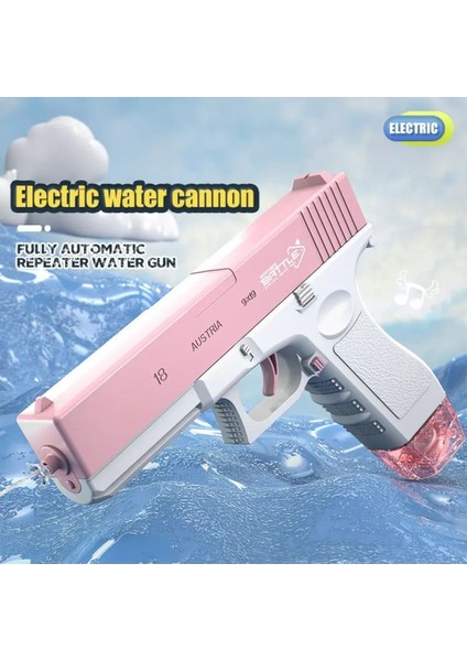 Elektrikli Otomatik Atış Yapan Çift Şaarjörlü Glock Su Tabancası Pembe indirimleri