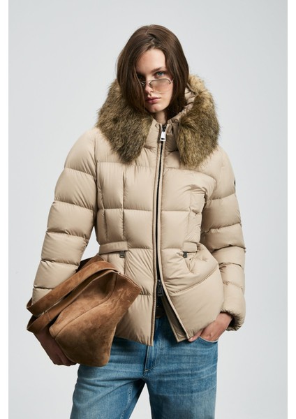 Kadın Klemantın Kaz Tüyü Mont 122120042 Bej