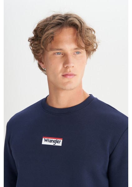 Regular Fit Normal Kesim Bisiklet Yaka Içi Polarlı Lacivert Sweatshirt fırsatları