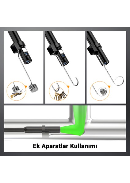 W600-2 Endoskop Kamera | 850MAH Şarjlı, Yan Ayna ve Mıknatıslı Boru ve Araç Iç Görüntüleme Cihazı modelleri