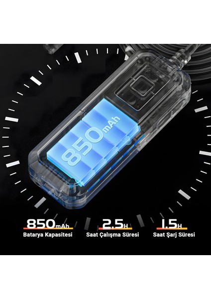 W600-2 Endoskop Kamera | 850MAH Şarjlı, Yan Ayna ve Mıknatıslı Boru ve Araç Iç Görüntüleme Cihazı