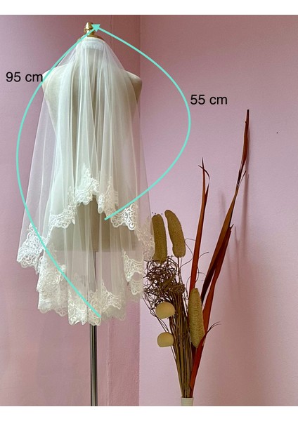 Kısa Kırık Beyaz Duvak