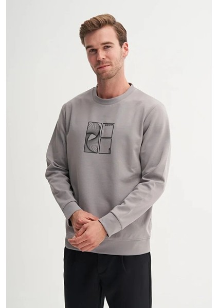 Dynamic Regular Fit Pamuk Karışımlı Baskılı Scuba SWEATSHIRT-53290 fiyatları