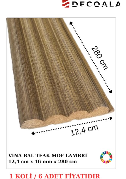 Mdf Tavan ve Duvar Lambri 10X280 cm