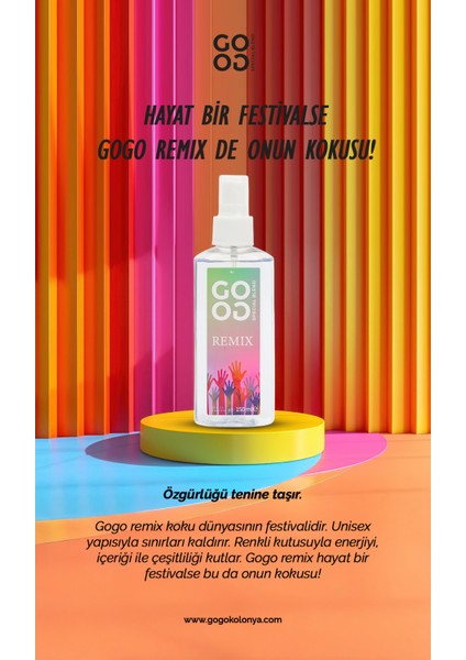 Gogo Remix Kolonya 150ML fiyatları