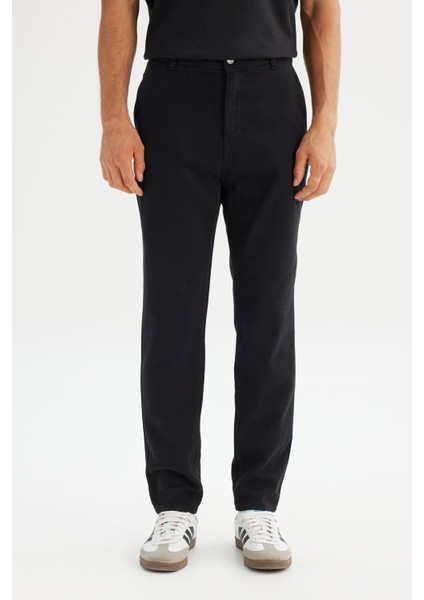 Regular Fit Normal Kesim Normal Bel Pamuklu Esnek Siyah Chino Pantolon fiyatları
