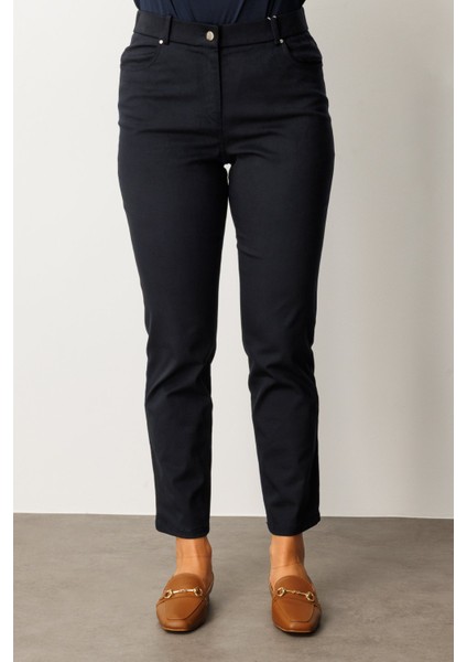 Kadın Büyük Beden Dar Paça Pantolon 1063 Lacivert modelleri