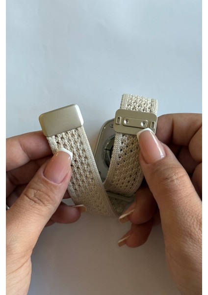 Apple Watch Uyumlu S10-46MM 42 44 45 49 mm Naylon Dokuma Manyetik Erkek Kadın Örme indirimleri