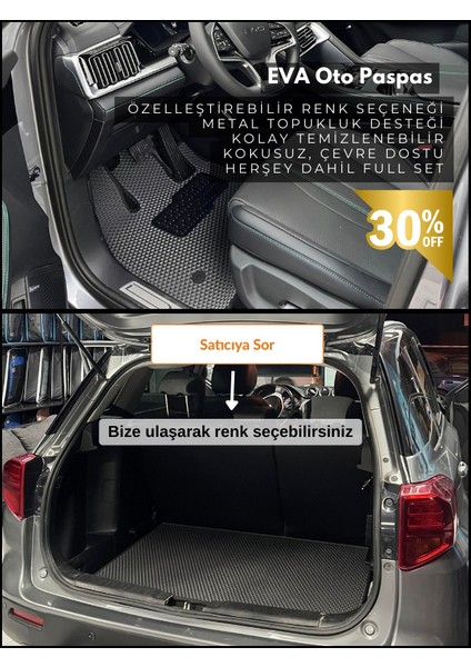 Dacıa Duster 2020 Sonrası Uyumlu Havuzlu Eva Oto Paspas Full Set