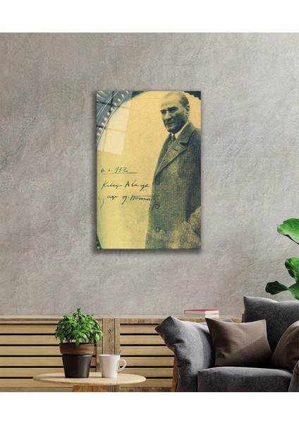 Atatürk Cam Tablo 4mm Dayanıklı Temperli Cam, Atatürk Glass Wall Art fiyatları