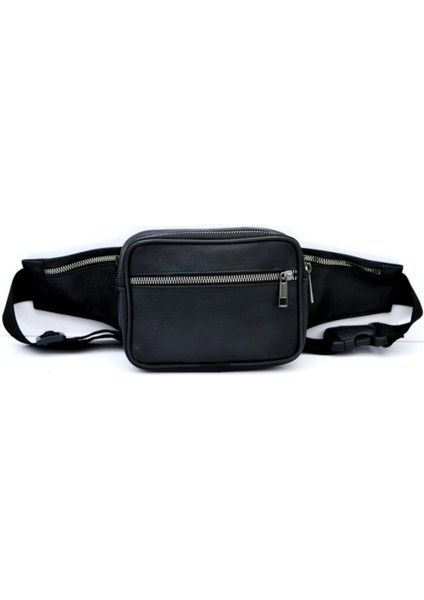 Unisex Siyah Deri Bel Omuz Çantası fiyatları