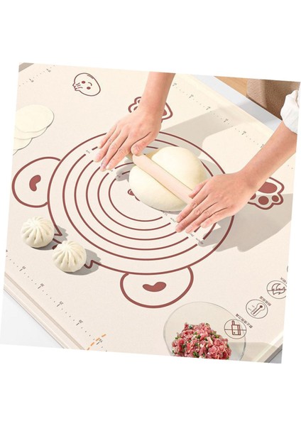 Profesyonel Krem Rengi Silikon Hamur Açma Matı 50X70 cm fiyatları