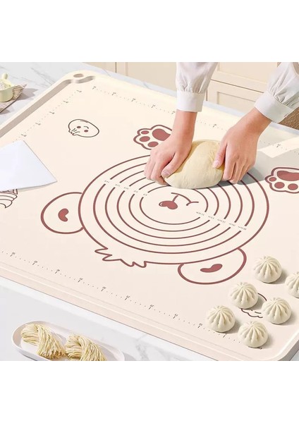 Profesyonel Krem Rengi Silikon Hamur Açma Matı 50X70 cm modelleri