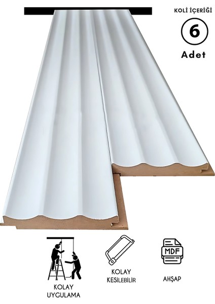 Mdf Tavan ve Duvar Lambri 14X280 cm ( 6 Adet ) fiyatları