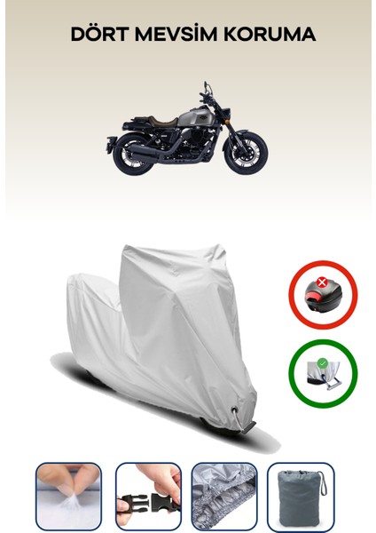 Rks K-Light 250 Için Kilit Uyumlu Motosiklet Branda, Güvenli, Su Geçirmez Dayanıklı Kumaş