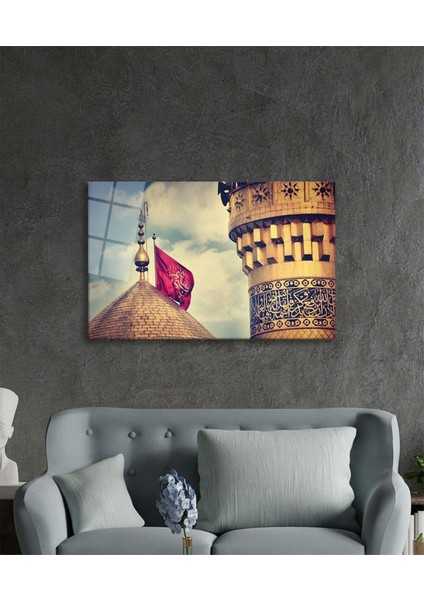 Cami Kubbe Dini Islami Duvar Dekoru Kaligrafi Cam Tablo 4mm Dayanıklı Temperli Cam fiyatları