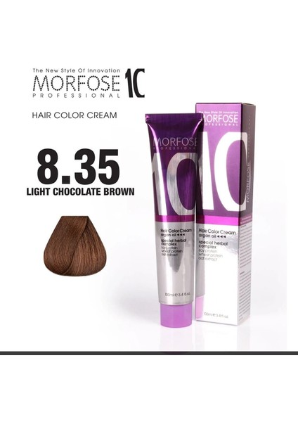 Yeni Morfose Saç Boyası 100ML 8,35 Sıcak Açık Çikolata Kahve