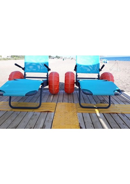 Engelli Plaj Sandalyesi | Hafif, Ce Belgeli ve 2 Teker Kolçaklı Kum ve Taşlı Zeminde Rahat Kullanım fiyatları