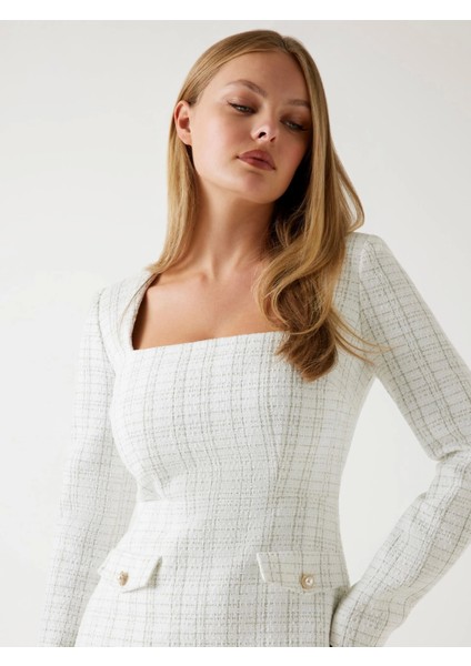 Sandra Kadın Beyaz Elbise W5BK20W2382-F0YK fırsatları