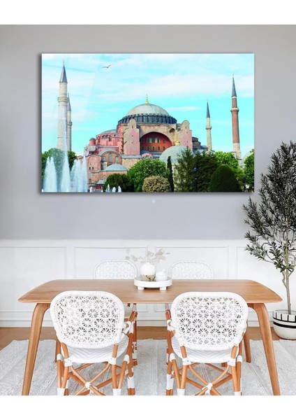 Ayasofya Camii Cam Tablo Islami Dini Modern Ev Ofis Salon Hediyelik Büyük Tablo Duvar Dekoru fiyatları