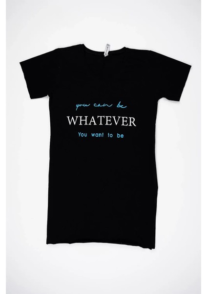 Kadın Lacivert Yazılı Tişört indirimleri