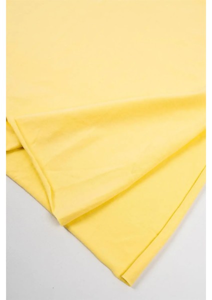 Kadın Sarı Yazılı V Yaka Tişört