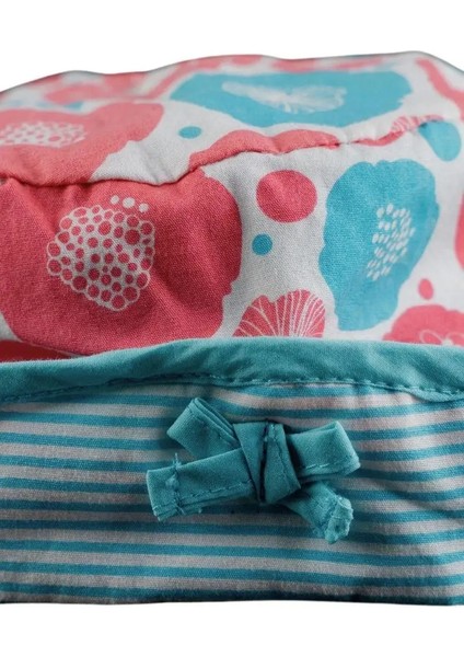 Kız Bebek Nar Çiçeği Turkuaz Çiçek Detaylı Şapka